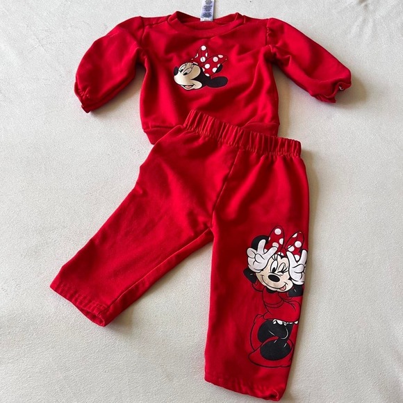 Disney Other - Disney Baby Minnie Mouse Set Red Cute Park Ready Silly World Famous Minnie Mouse
